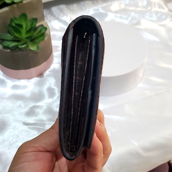 🇮🇹Celine Canvas/Crocodile Leather Long Wallet 🤎🤎🤎 - Picture 8 of 16